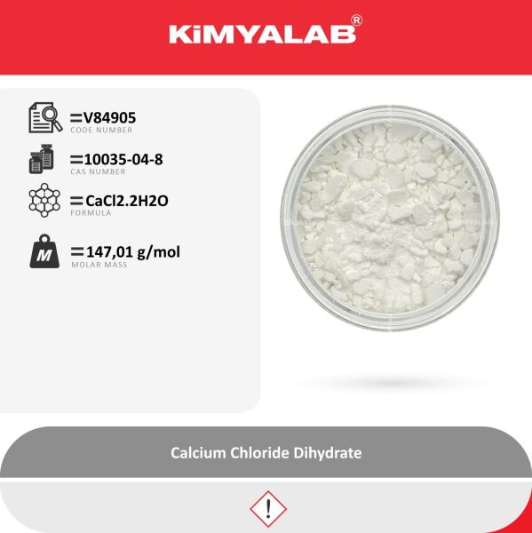 Kimyalab Kalsiyum Klorür Payet 1 kg - Calcium Chloride Dihydrate