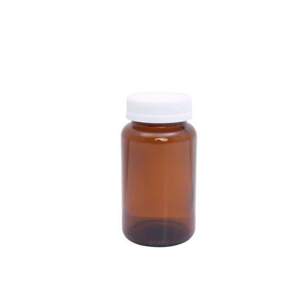 Borox Amber Cam Şişe 300 ml - Bastır Aç Kapaklı Ecza Şişe