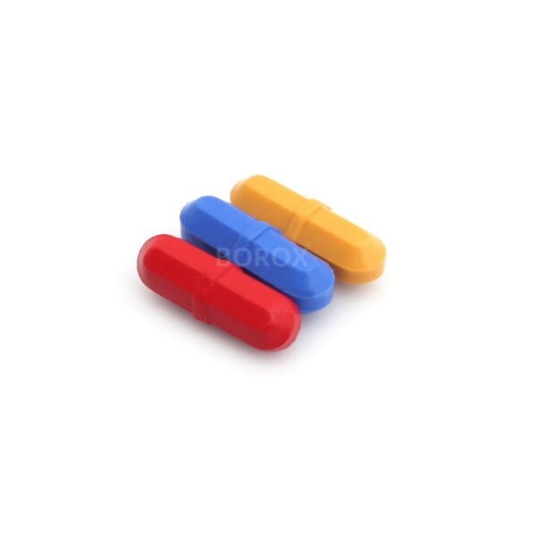 Manyetik Balık 8x25 mm - Turuncu Teflon Karıştırıcı Halkalı - 50 Adet Toptan