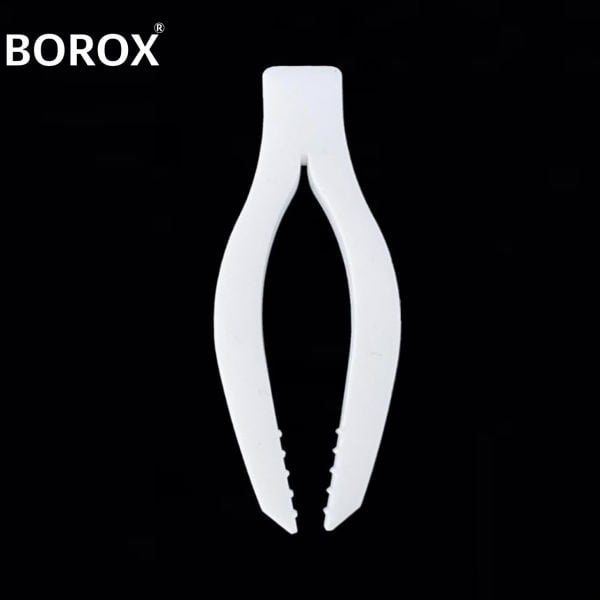 Borox Penset 15 cm Teflon - Düz Uçlu İçi Tırtıklı - Laboratuvar PTFE Cımbız