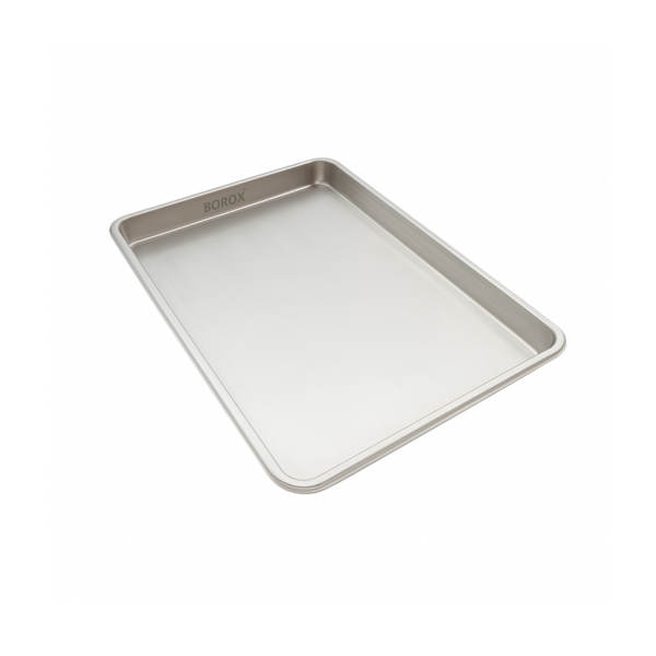 Borox Paslanmaz Çelik Laboratuvar Tepsisi - Numune Taşıma Tepsisi - Numune Kabı - Tray - 4 Ölçü Set