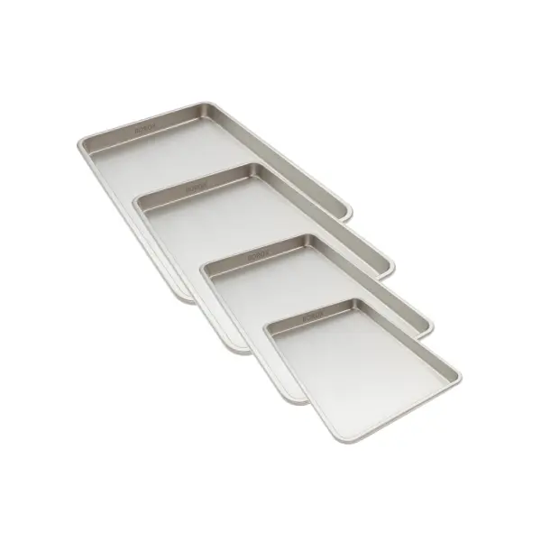 Borox Paslanmaz Çelik Laboratuvar Tepsisi - Numune Taşıma Tepsisi - Numune Kabı - Tray - 4 Ölçü Set
