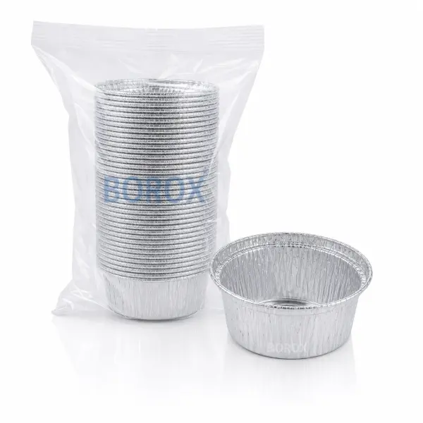 Borox Alüminyum Tartım Kabı - 86x33mm Tartım Kapları 50Adet