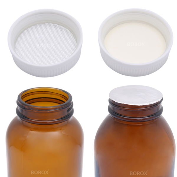 Borox Amber Cam Şişe 500 ml - Bastır Aç Kapaklı Ecza Şişe