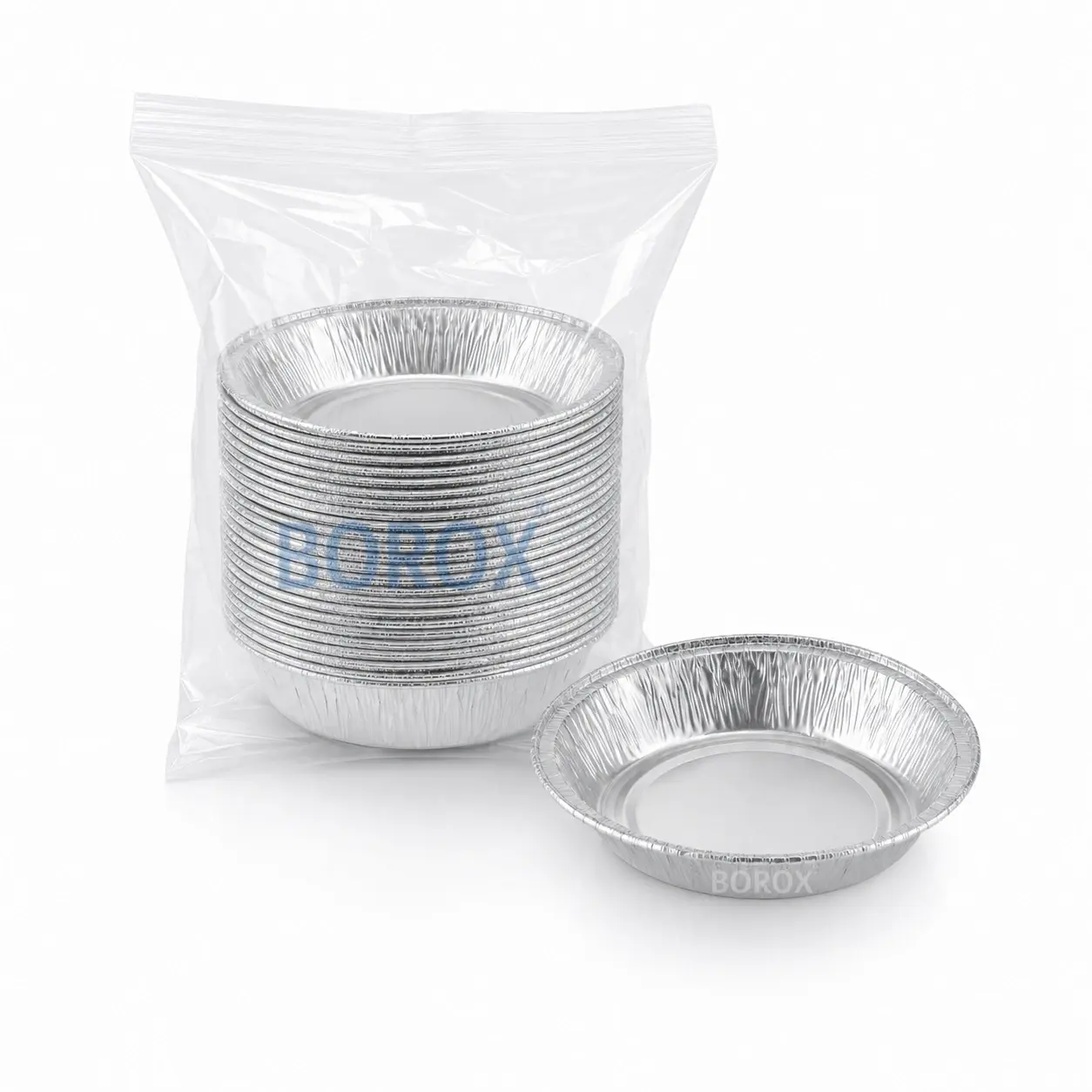Borox Alüminyum Tartım Kabı - 100x16mm Tartım Kapları 50Adet