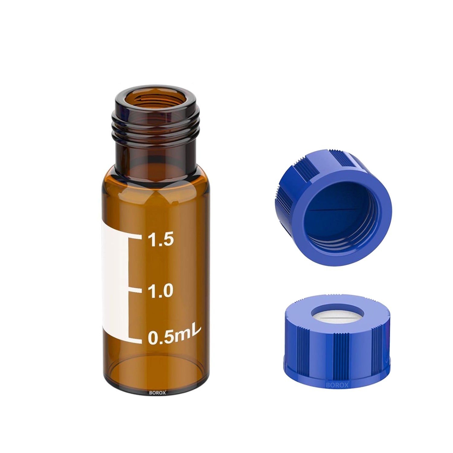 Borox Cam Vial Vida Kapaklı ND9 - Amber 2ml - 100 Adet/Paket