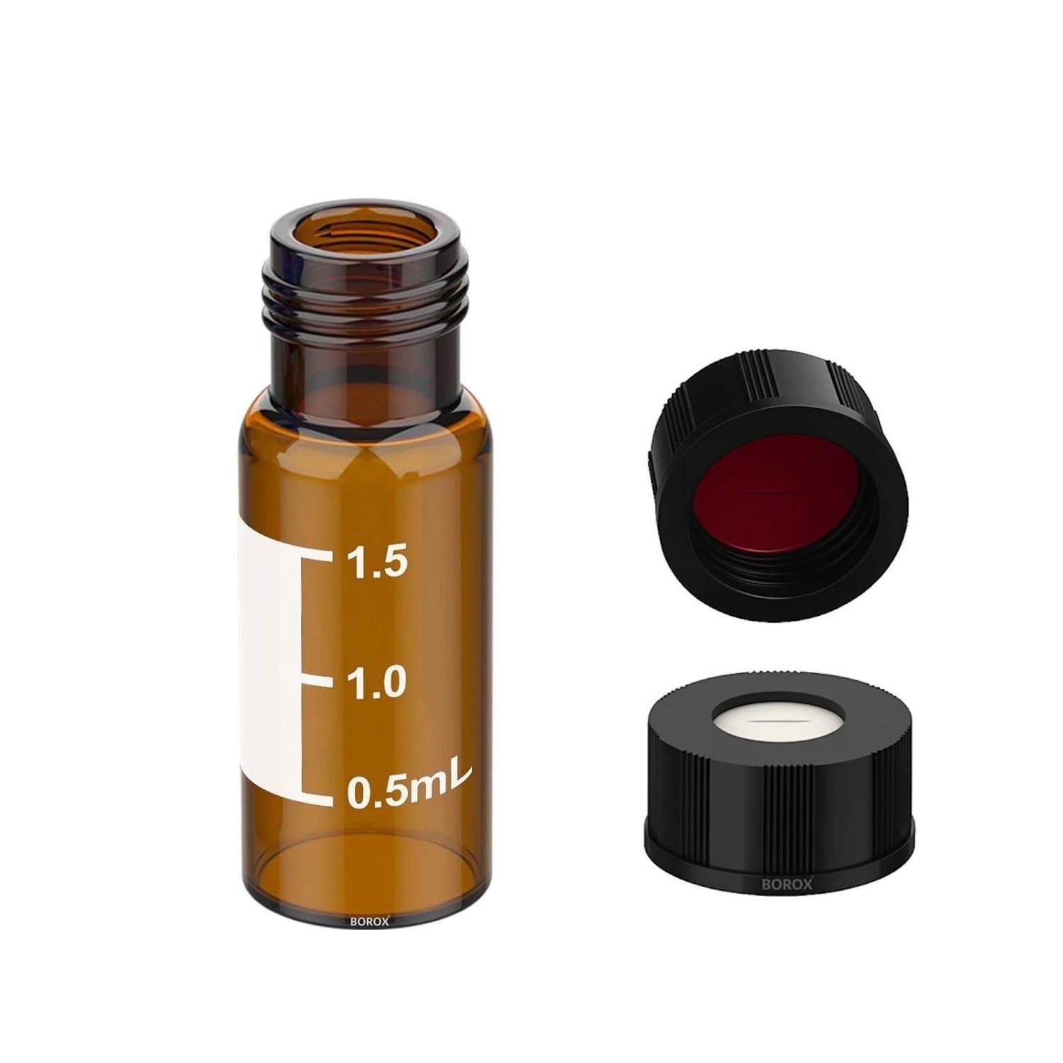 Borox Cam Vial Vida Kapaklı ND9 - Amber 2ml - 100 Adet/Paket