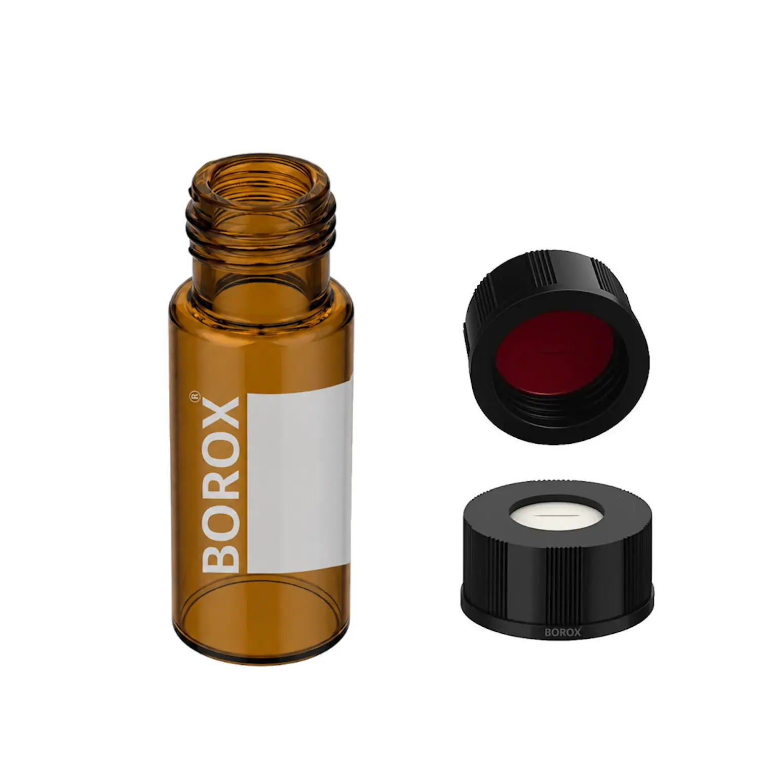 Borox Cam Vial Vida Kapaklı ND9 - Amber 2ml - 100 Adet/Paket