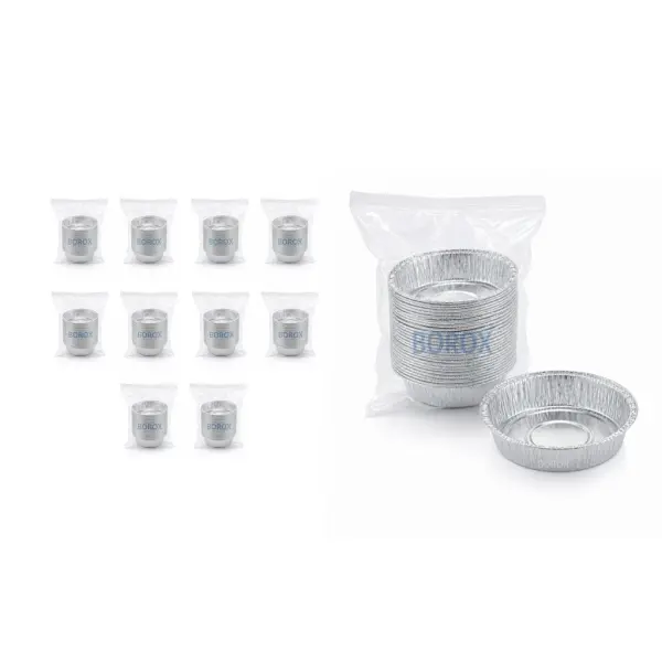 Borox Alüminyum Tartım Kabı - 109x21mm Tartım Kapları 500 Adet Toptan