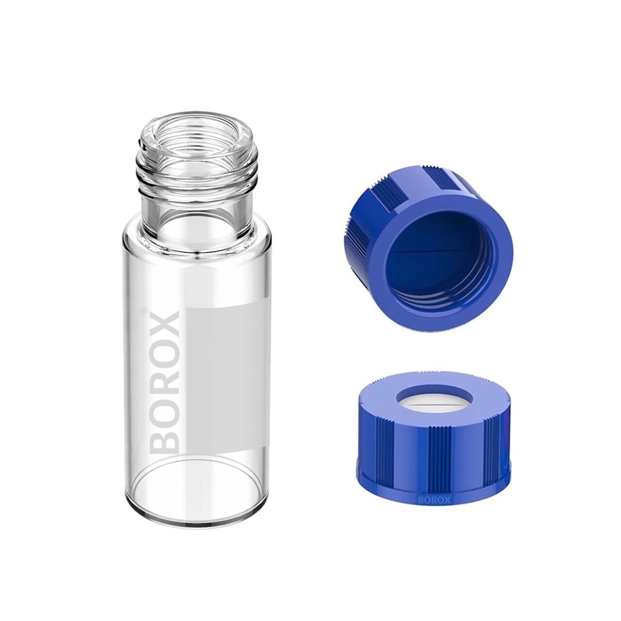 Borox Cam Vial Vida Kapaklı ND9 - Şeffaf 2ml - 100 Adet/Paket