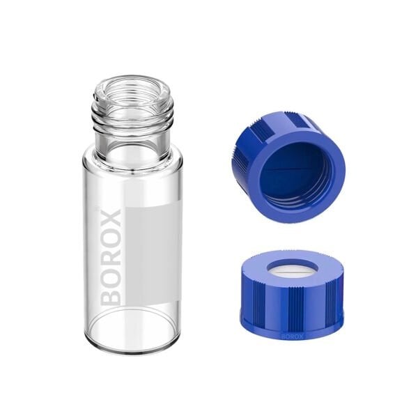 Borox Cam Vial Vida Kapaklı ND9 - Şeffaf 2ml - 100 Adet/Paket