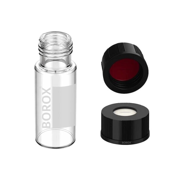 Borox Cam Vial Vida Yarıklı Kapaklı ND9 - Şeffaf 2ml - 100 Adet/Paket