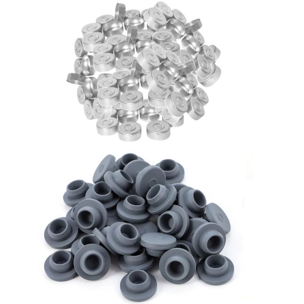 Borox Kapaklı Tıpalı Cam Şişe 25ml - Flakon Şişe 25cc - 100 Adet Toptan