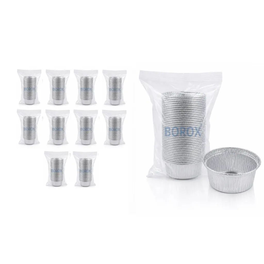 Borox Alüminyum Tartım Kabı - 86x33mm Tartım Kapları 500 Adet Toptan