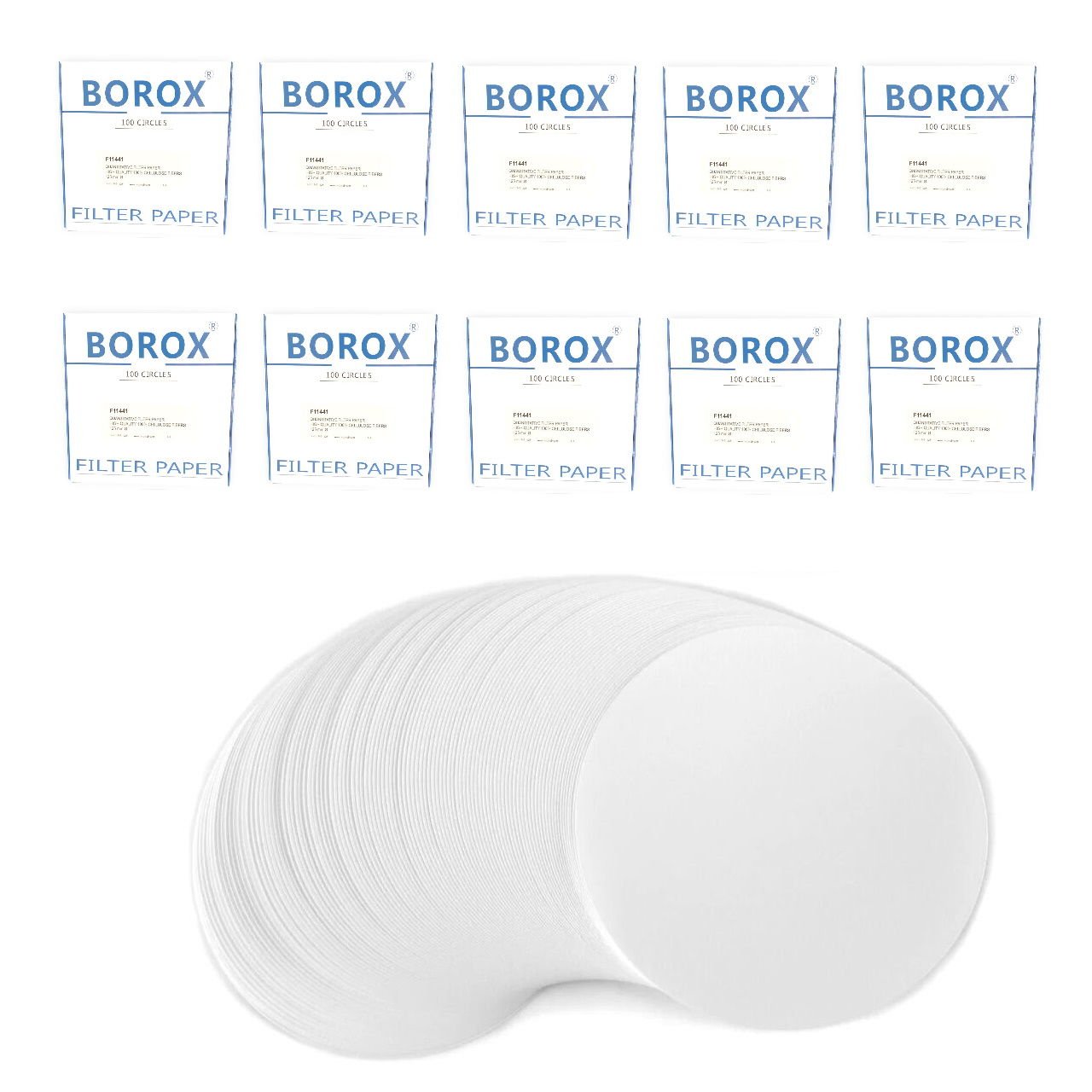 Külsüz Filtre Kağıdı 125 mm Kantitatif - Siyah Bant Hızlı - 10 Paket Toptan