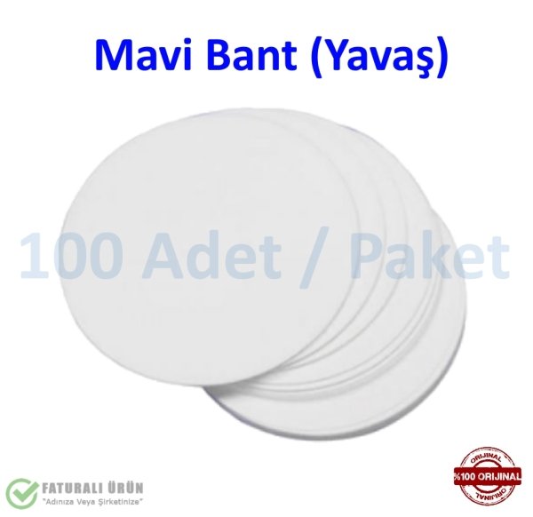 Laboratuvar Filtre Kağıdı 150 mm Nitel - Mavi Bant Yavaş Hız - 10 Paket Toptan