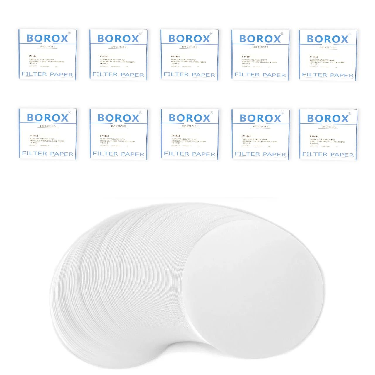 Külsüz Filtre Kağıdı 110 mm Kantitatif - Siyah Bant Hızlı - 10 Paket Toptan