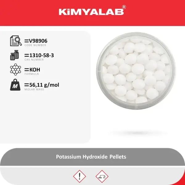 Kimyalab Potasyum Hidroksit - Potassium Hydroxide Pellets - 25 Kg Koli Toptan