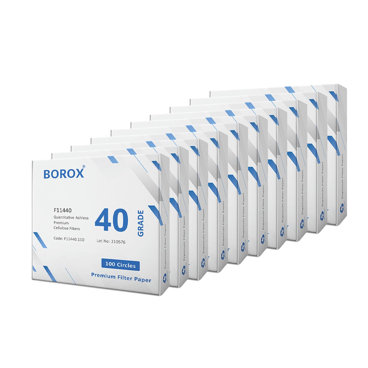 Borox Külsüz Filtre Kağıdı 110 mm Kantitatif - Orta Hız - Grade 40 - 10 Paket Toptan