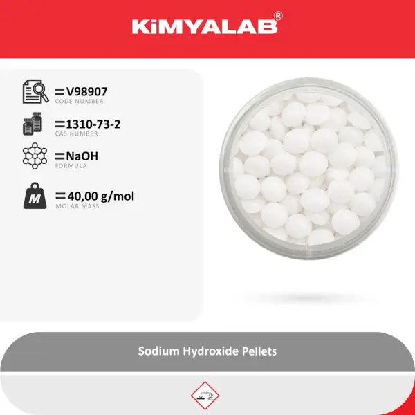 Kimyalab Sodyum Hidroksit 1 Kg - Sodium Hydroxide Pellets