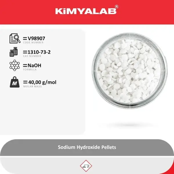 Kimyalab Sodyum Hidroksit Pelet 1 Kg - Sodium Hydroxide Pellets