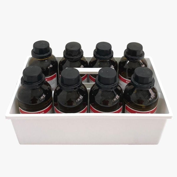 Borox PP Numune Taşıma Tepsisi - Kulplu Laboratuvar Tepsi - Tray