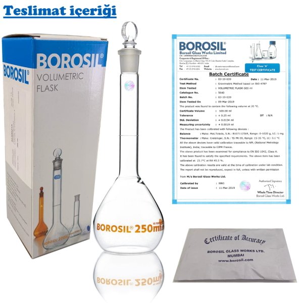 Borosil Cam Balon Joje 2000 ml - Tıpalı Class A Sertifikalı