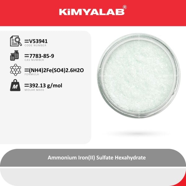 Kimyalab Amonyum Demir II Sülfat Hekzahidrat - Ammonium Iron II Sulfate Hexahydrate - 5 Kg-HDPE Varil