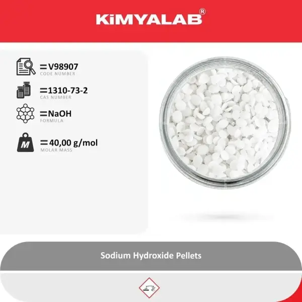 Kimyalab Sodyum Hidroksit Pelet 500g - Sodium Hydroxide Pellets