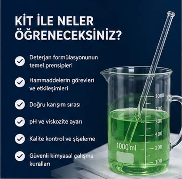 Kimyalab Eğitim Amaçlı Sıvı Bulaşık Deterjanı Yapım Kiti - 4 Kg Üretim Set