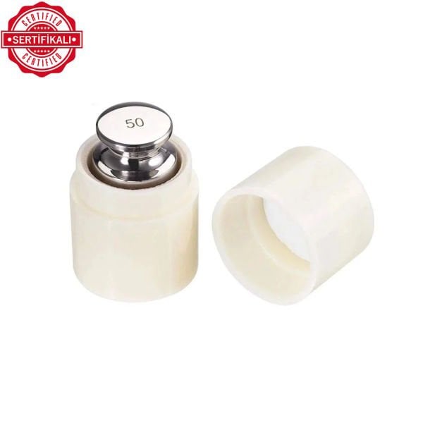 Borox Kalibrasyon Kütlesi 50g - Paslanmaz Çelik F1 Etalon Sertifikalı