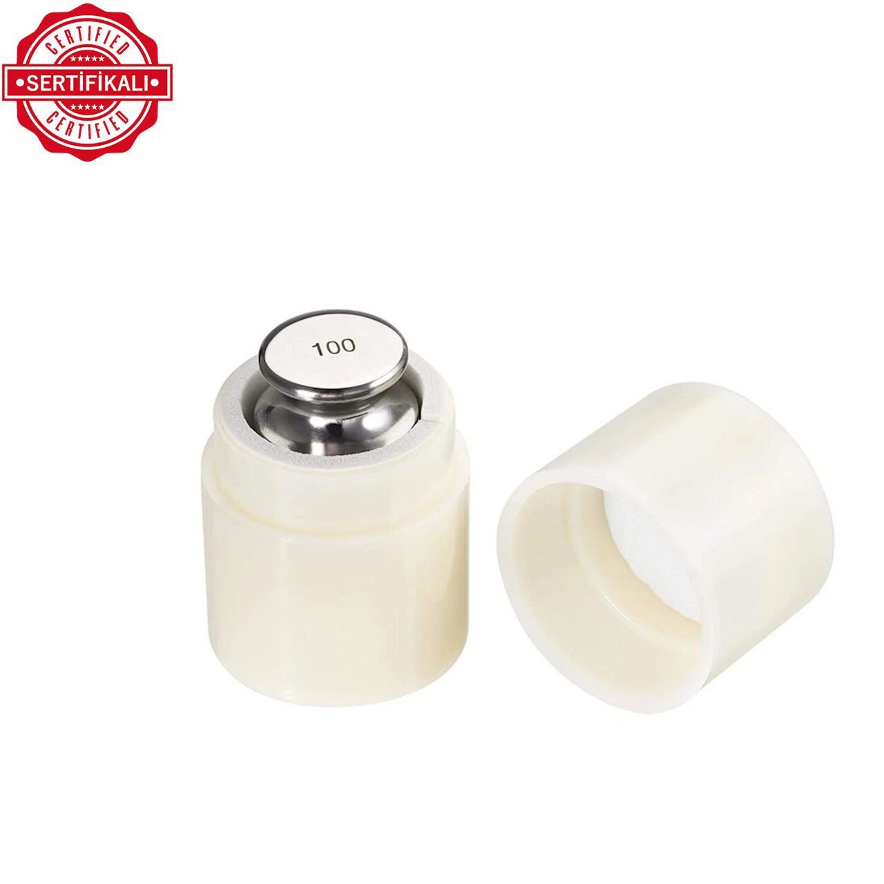 Borox Kalibrasyon Kütlesi 100g - Paslanmaz Çelik F1 Etalon Sertifikalı