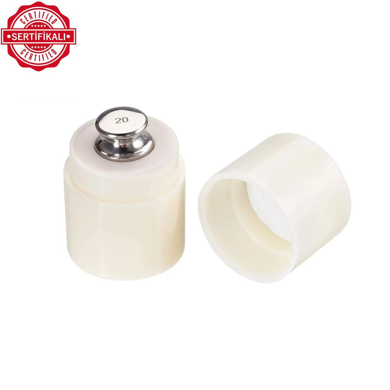 Borox Kalibrasyon Kütlesi 20g - Paslanmaz Çelik F1 Etalon Sertifikalı