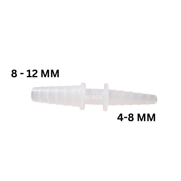 Borox Hortum Bağlantı Parçası 4-8/8-12mm - Düz Konnektör - Bağlama Aparatı