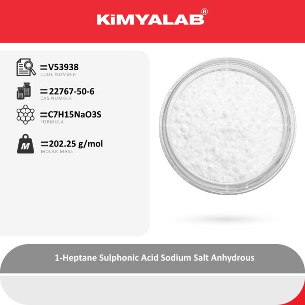 Kimyalab Heptan Sülfonik Asit Sodyum Tuzu 100g - 1-Heptane Sulphonic Acid Sodium Salt Anhydrous For HPLC