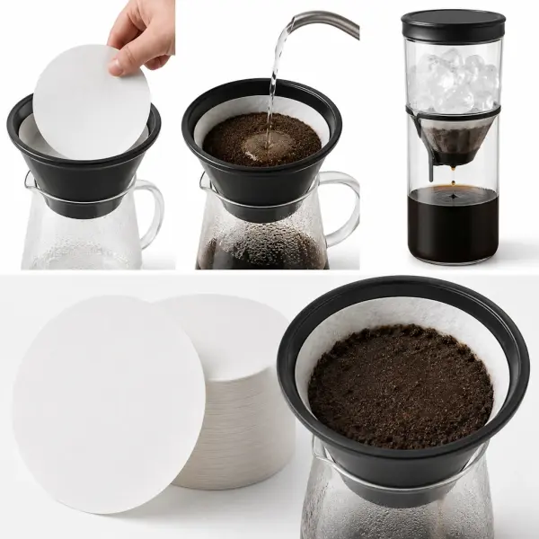 Borox Kahve Filtre Kağıdı 6 cm - Kağıt Filtre - Kahve Süzme Kağıdı - 100 Adet - Cold Drip Kağıdı