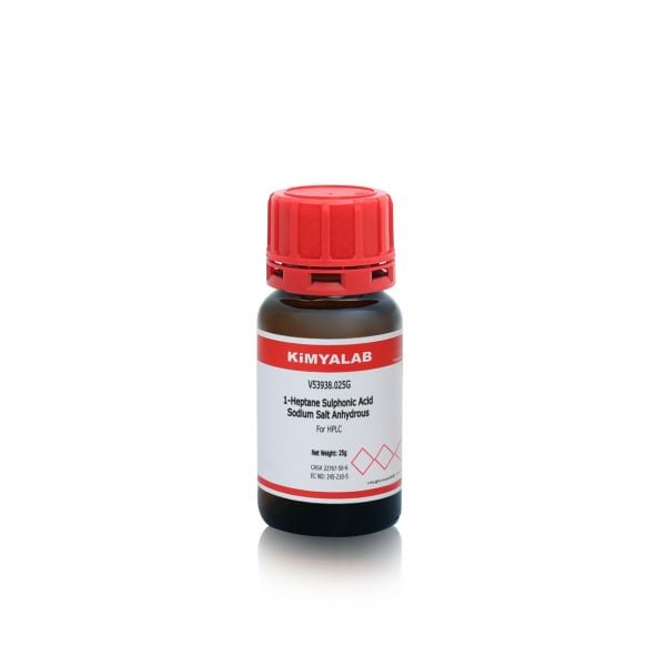Kimyalab Heptan Sülfonik Asit Sodyum Tuzu 25g - 1-Heptane Sulphonic Acid Sodium Salt Anhydrous For HPLC