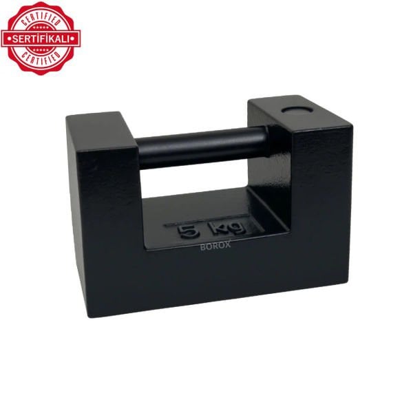 Borox Kalibrasyon Kütlesi 5kg Dökme Demir M1 Etalon Ağırlık Sertifikalı