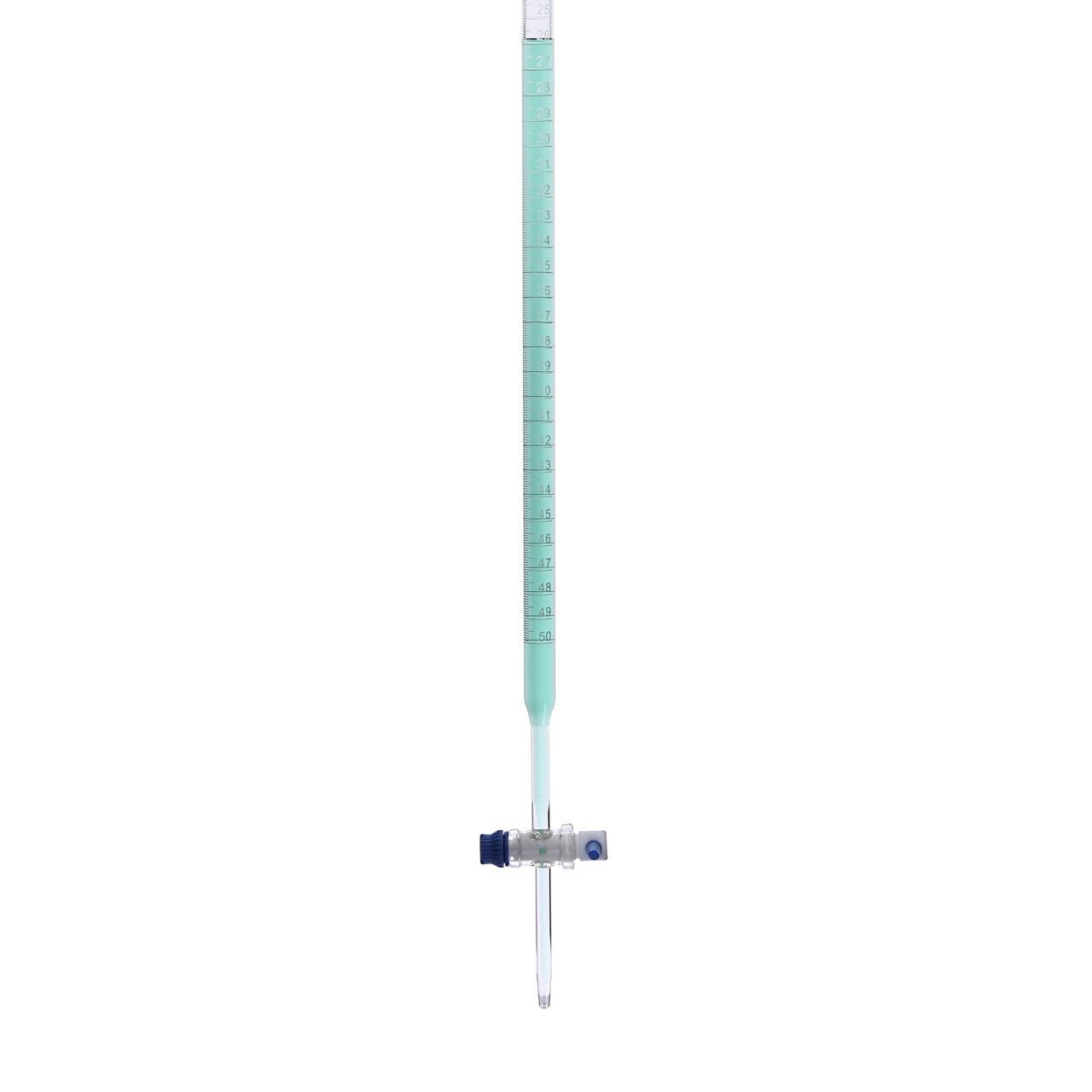 Borox Cam Büret Düz 100 ml 0.2 ml Teflon Musluk - Class B