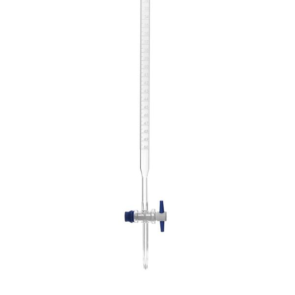 Borox Cam Büret Düz 100 ml 0.2 ml Teflon Musluk - Class B