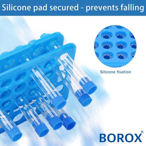 Borox Deney Tüpü Standı 10mm - 18mm Tüpler İçin - 50 Tüplük - 10 Adet/Paket