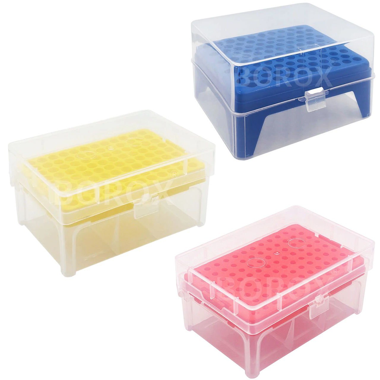 Borox Boş Pipet Ucu Kutusu 10-200-1000ul İçin - Mikropipet Tip Box - 3 Set / Paket
