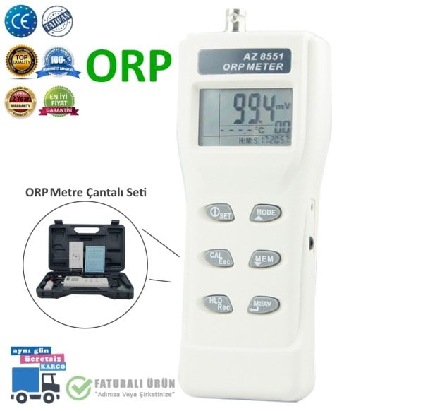 AZ 8551 Portatif ORP Ölçüm Cihazı - Dijital ORP Metre