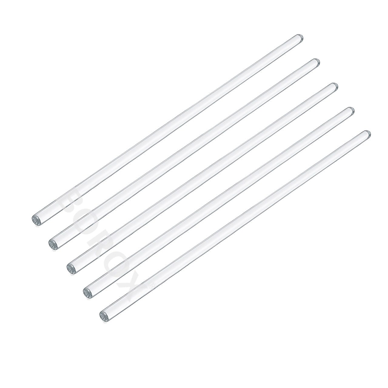 Borox Cam Baget 7x300 mm - İçi Dolu Çubuk Glass Stirring Bar