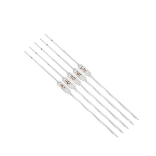 Borox Cam Bullu Pipet 2 ml - 5adet-paket - Volumetrik Pipet