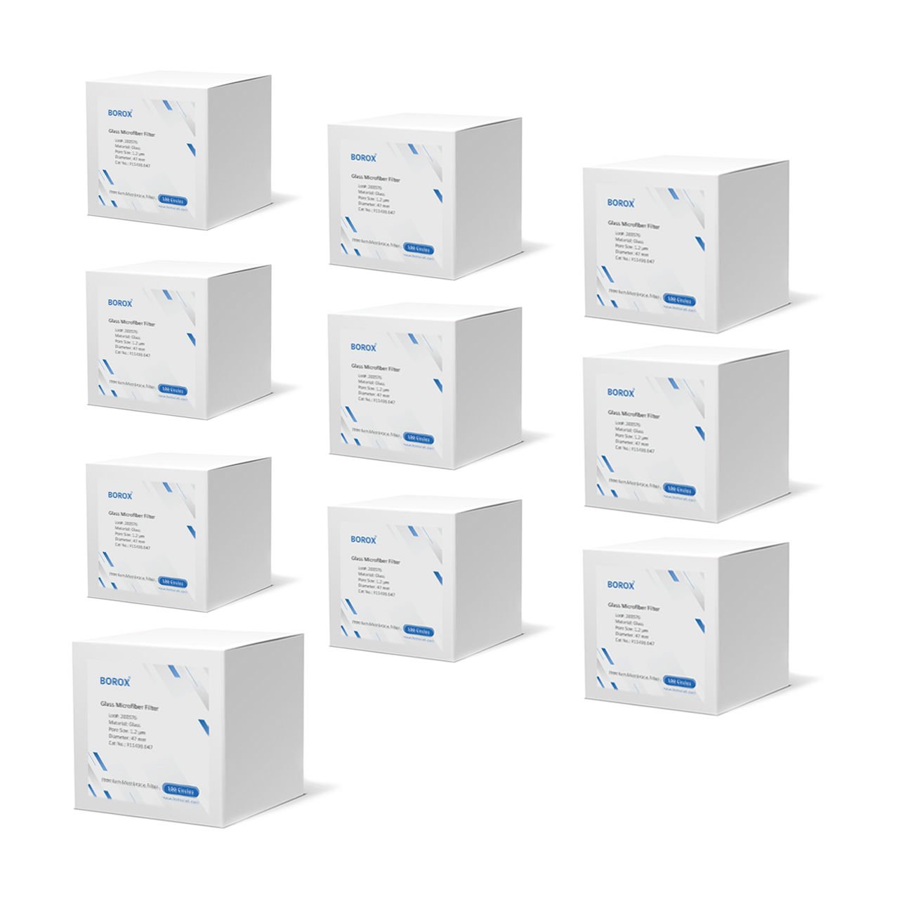 Borox Cam Elyaf Filtre 47mm - Mikrofiber Filtre Kağıdı - 1.2μm - 1000 Adet - 10 Kutu Toptan