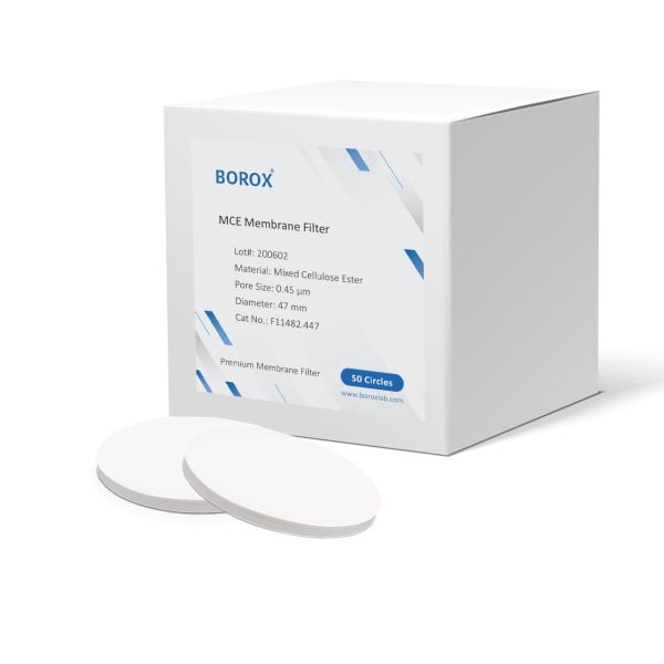 Borox MCE Membran Filtre - 0.45µm - 47mm - 50 Adet/Paket - 10 Paket Toptan