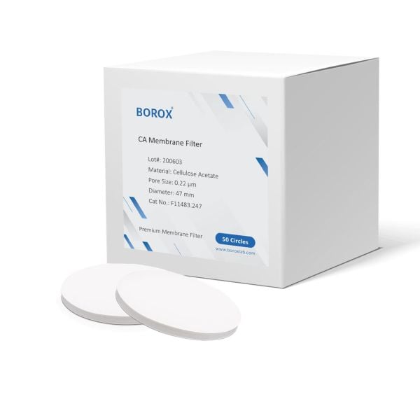 Borox Selüloz Asetat CA Membran Filtre - 0.22µm 47mm - 50 Adet/Paket - 10 Paket/Toptan