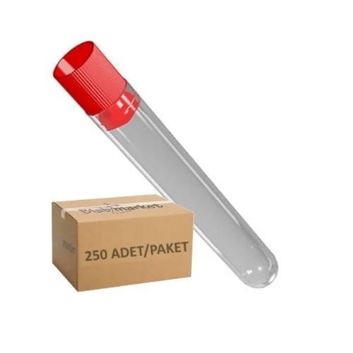 Test Tüpü P.S Kapaklı 16x100mm - 10ml Santrifüj Tüpü 2500 Adet Toptan