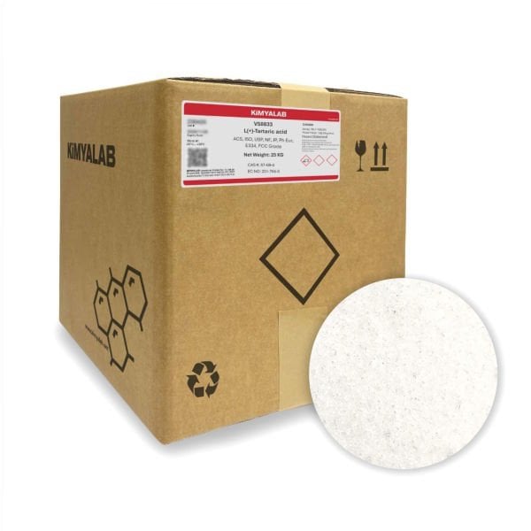 Kimyalab Tartarik Asit - L-Tartaric Acid - 25 Kg-Koli Toptan
